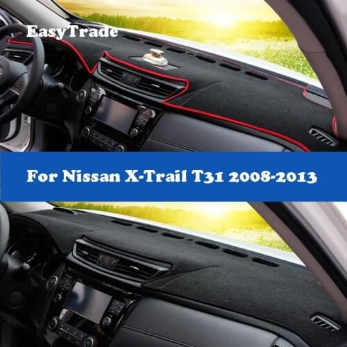 For Nissan X-Trail X Trail T31 2008-2012 2013 Car Dashboard Cover Mats Non-Slip Dash Mats Dashmat Black Carpet Car Accesssories