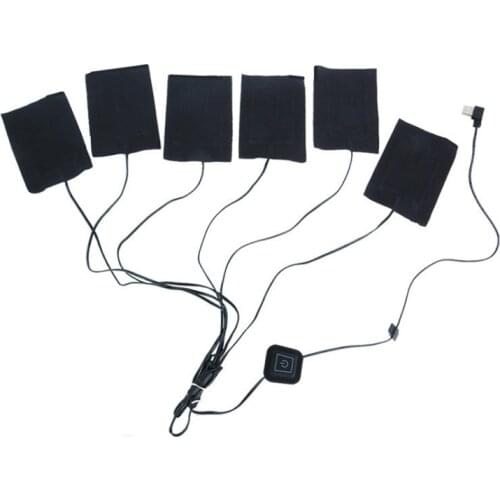 USB Charged Electric Heating Sheet Heating Pad With 3 Gear Adjustable Temperature For Vest Jacket Outdoor Accessories