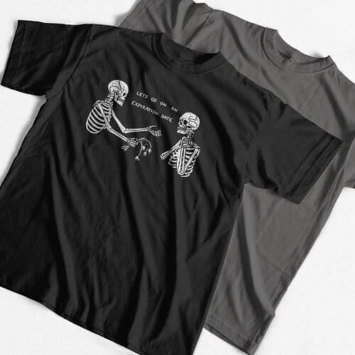 COSMIC 100% cotton skull print cool men T shirt funny loose big size men T shirt o-neck streetwear men t-shirt tee shirts