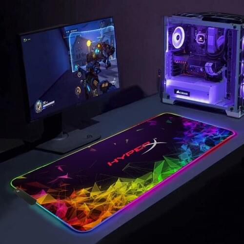 HyperX RGB Mouse Pad Large 90x40 Locking Edge Speed Game Gamer LED Mousepad Soft Laptop Notebook Mat For CS GO LOL DOTA2 Carpet