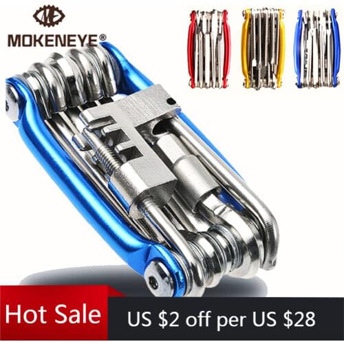 Multifunction 11 In1 Bicycle Repairing Set Bike Bike Repair Tool Kit Wrench Screwdriver Chain Hex Spoke Mountain Cycling Tools