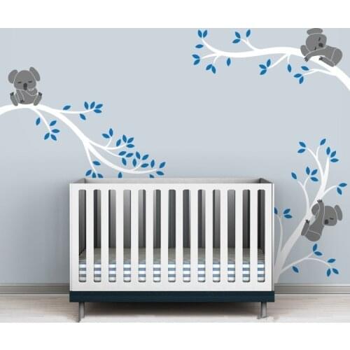 Cartoon Koala Bifurcation Tree Printing Wall Stickers Living Room Wall Decoration Study Bedroom Sofa Background Wall Mural Art