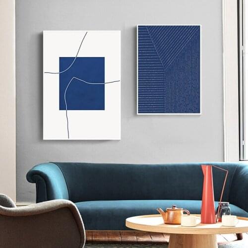 Modern Abstract Metallic Color Geometry Circular Combination Canvas Painting Wall Art Pictures for Living Room Dining Room Decor