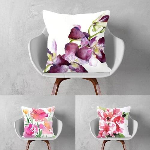 Nordic Style Plant Flower Series Pillow Cushion Living Room Pillows Bed Head Backrest Pillow Pillowcase Afternoon Nap Pillow