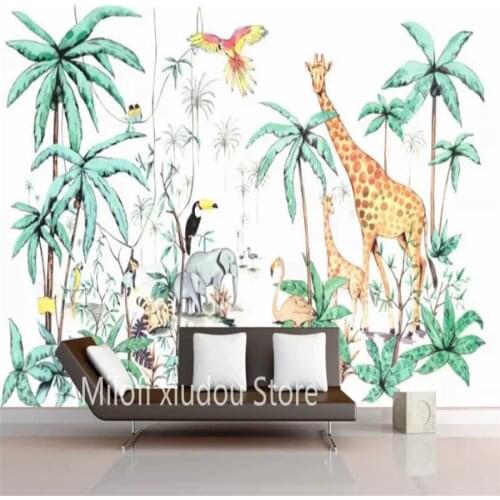 Custom mural wallpaper 3D European retro hand-painted floral TV sofa background wall painting decorative mural wallpaper