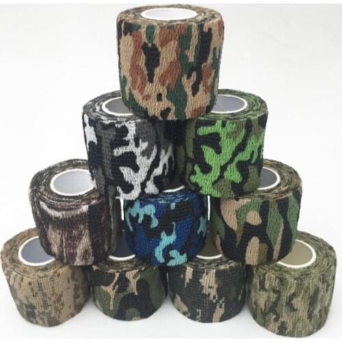 Grip Wrap Durable Army Camo Waterproof NonwovenTape Disposabl Elastic Body Parts Injury Wound Bandage Home Aids Tool-4PCS