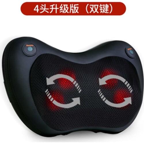 Cervical Vertebra Massager Rotation Heating Therapy Pillow 3d Kneading Masssage Cushion Electric Neck Shiatsu Massage Car Home