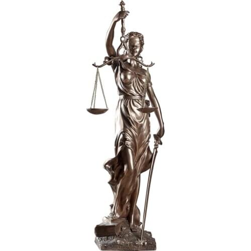 47CM HIGH EUROPEAN RETRO JUSTICE GODDESS SCULPTURE FAIR GODDESS STATUE ABSTRACT FIGURE FIGURINE HOME OFFICE LAW FIRM DECORATION