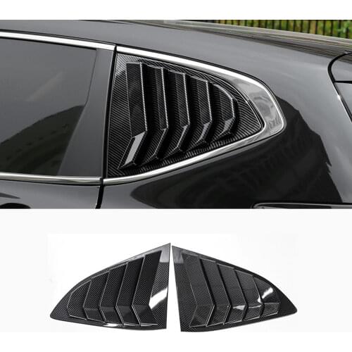 Car Styling 2PCS ABS Black Rear Window Triangle Shutters Cover Trim for Honda CR-V CRV 2018 2019 2020 Accessories