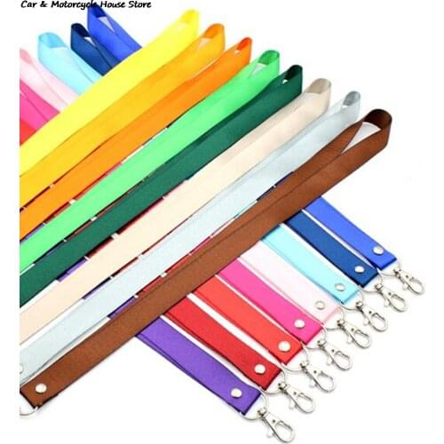1PC Lanyards Neck Strap For ID Pass Card Badge Gym Key / Mobile Phone USB Holder DIY Hang Rope Lariat Lanyard Car Key Ring