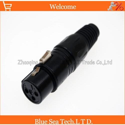 10 PCS Audio MIC Connector XLR 3 Pin Female 3P XLR KTV Microphone/ Speakers plug,Pin Gold-plated brass