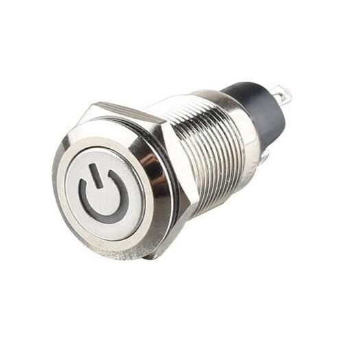 12mm Latching Push Button Switch power symbol