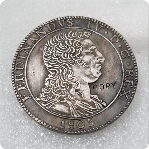 1805 Italian states 120 Grana Ferdinando IV Silver COPY Coin