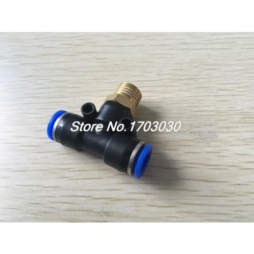 20pcs 6mm-1/8 Threaded Male Tee Pneumatic Connector T