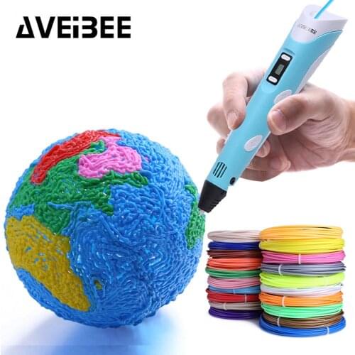 3D Pen Original DIY 3 D Printing Pen With 100M 20 Color PLA Filament ABS Plastic Creative Toy Gift For Kids Design Drawing