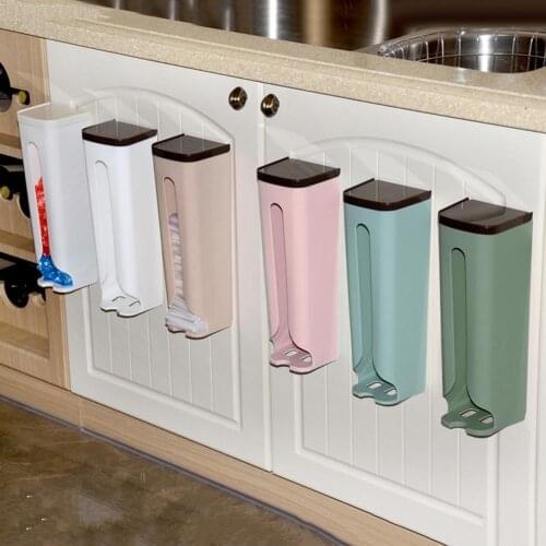 60% Hot Sale Home Wall Mount Garbage Rubbish Bag Pull Storage Box Rack Organizer Dispenser Kitchen Storage