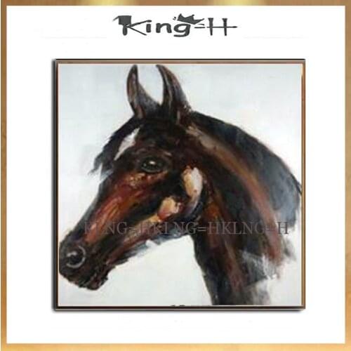 Horses Abstract Oil Painting Wall Home Decor Picture Modern Black black Horse Oil Painting On Canvas 100% Hand painted No Framed