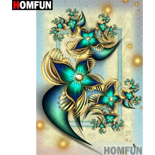 HOMFUN Full Square/Round Drill 5D DIY Diamond Painting "Mural flower" 3D Embroidery Cross Stitch 5D Home Decor A13325