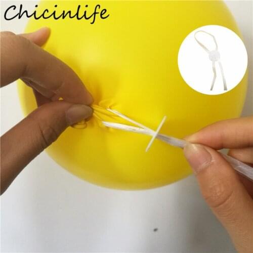 Chicinlife 50Pcs/bag Balloon Fastener Ribbon Birthday Party Balloon String Sealing Fastener Wedding Festival Decoration Supplies