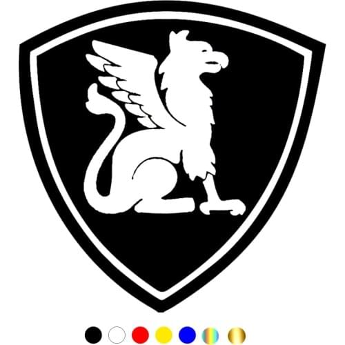 CS-1759#15*15.3cm BB With griffin waterproof funny car sticker vinyl decal silver/black for auto car stickers styling