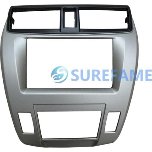 Double Din Car Fascia for Honda City 2008+,Ballade 2011+ Auto AC Radio Console Install DVD Panel Dash Mount Trim Kit Face Bezel