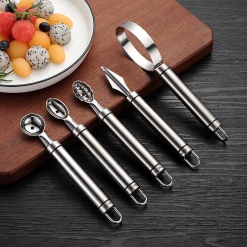 Fruit Platter Carving Knife Melon Spoon Ice Cream Scoop Watermelon Kitchen Gadgets Accessories Slicer Tools Food Cutter