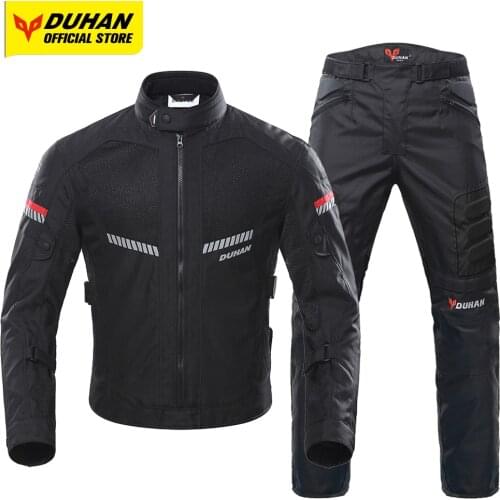 DUHAN Motorcycle Jacket Women Moto Riding Suit Motocross Elbow Protective Armor Mesh Fabric Mountain Bike Cycling Summer Jacket