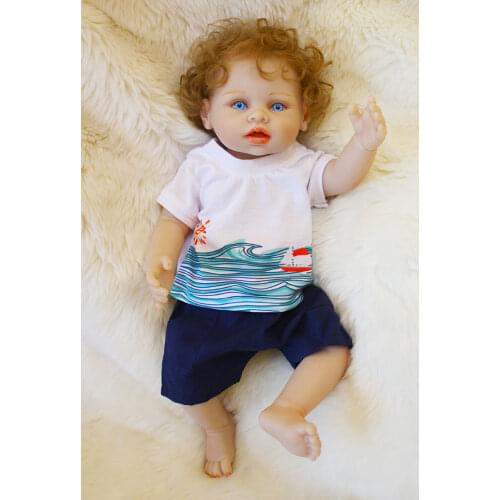 18inches 45CM Full Body SIlicone Reborn Babies Doll Bath Toy Lifelike Newborn boy Baby Doll Bonecas Bebe Reborn Menino