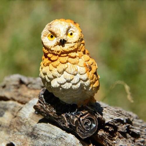 Miniature Resin Owl Figurine Landscape Pot Bonsai DIY Decor Art Crafts Gift