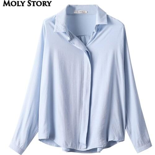 Синие блузки Moly Story China At AliExpress