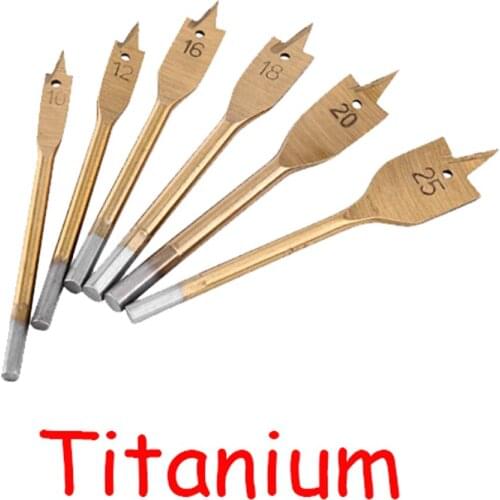 Factory wholesales 6PCS wood flat drill sets 10mm 12mm 16mm 18mm 20mm 25mm Flat bit woodworking drill