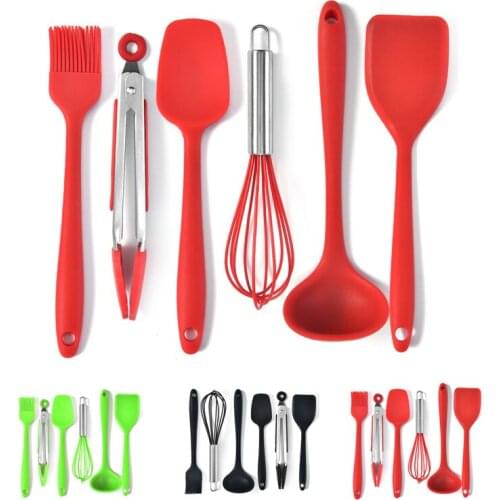 Silicone Kitchen Utensils Set Non-stick Kitchenware Cooking Tools Spoon Spatula Ladle Egg Beaters Tools Gadget Accessories
