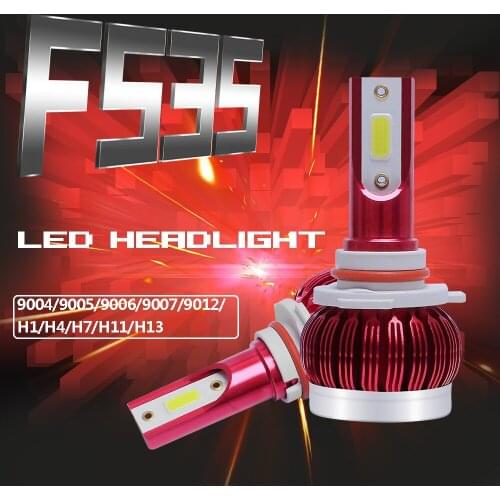 FS35 2Pcs 12V 24V H7 H8/9/11 Car LED Headlight Bulb H4 with High and Low Beam H13 Super Bright LED Auto Headlamp Free Shipping
