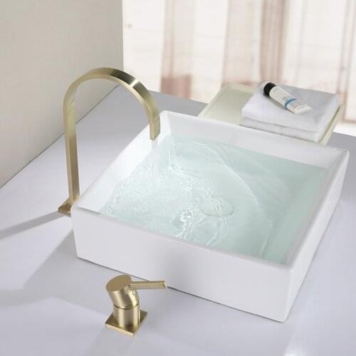 New Style Brass Bathroom sink faucet 1 handle 2 holes Basin mixer faucet Cold hot water copper bathroom faucet high quality tap