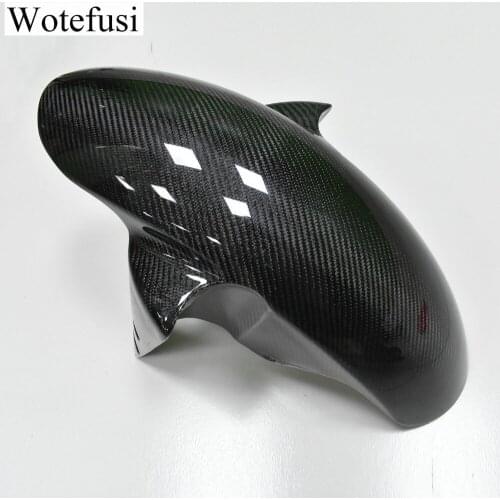 Wotefusi Carbon Fiber Front Fairing Cover for Yamaha R1 2002 2003 R6 2005 R1 2004 2006/2007 2008 Black [PA518]