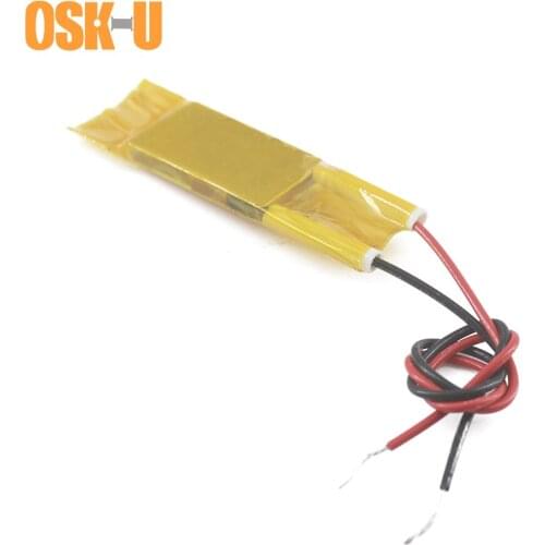 2PCS Constant Temperature PTC Electric Heater Plate 80 Celsius Degree 24X15X3mm Insulating Film PTC Heating Element Thermostat