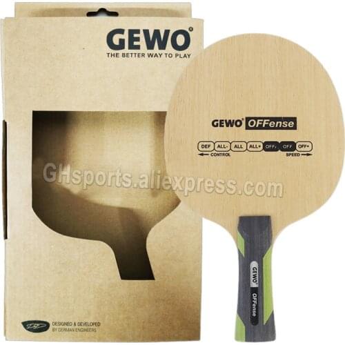 GEWO POWER OFFENSE Table Tennis Blade / Racket (OFF- & OFF) 5 Ply Wood Original GEWO Ping Pong Bat / Paddle
