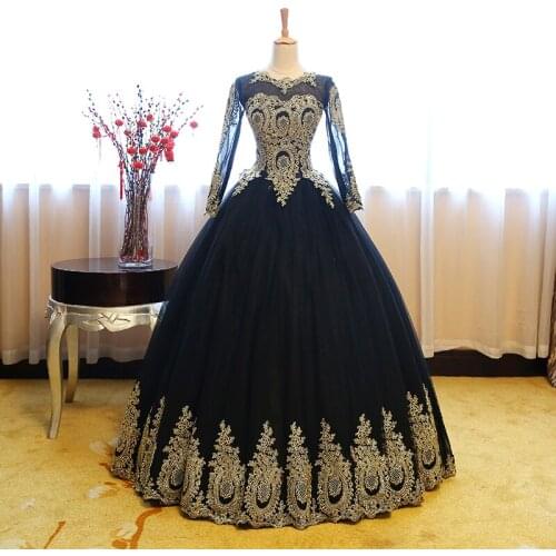 Gryffon Evening Dresses Full Sleeve Party Dress Luxury Ball Gown Vintage Lace Prom Dress Formal Dress Plus Size Robe De Soiree