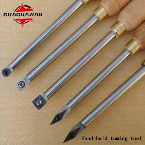 Woodworking Turning Tool Hand-Held Wooden Rotary Turning Tool Woodworking Lathe Hollowing Knife Hard Alloy Blade Disposable Woo