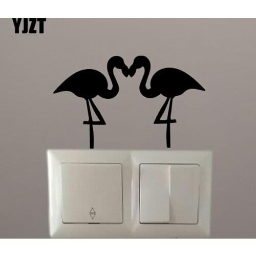 YJZT Cartoon Pattern Home Room Decor Wall Switch Sticker Vinyl Decal Lover Bird S19-0222