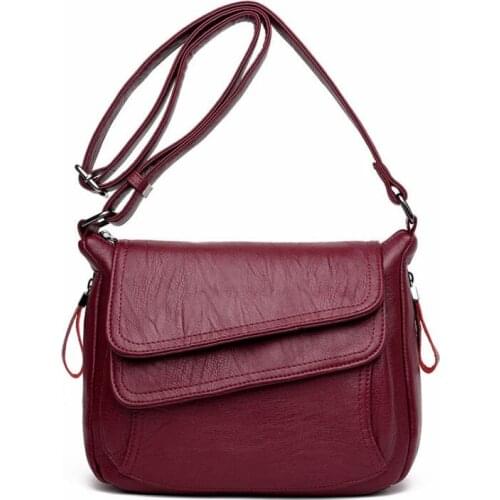 Womens bag 2020 new womens shoulder bag soft leather messenger bag classic small square bag
