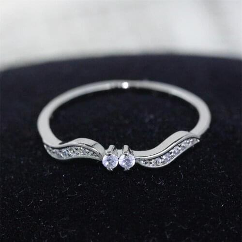 Women Ring Geometry Cubic Zirconia Ring Designed For Women Fashion Simplicity Glamour Wedding Ring Gift For Girlfriend Jewelry