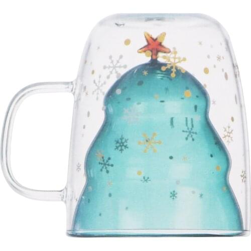 1PC Creative Coffee Mug Double Wall Glass Cup Carton INS Milk Juice Lady Valentines Day Anniversary Christmas Gift Drinkware