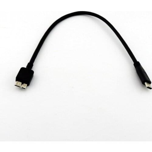 1pcs USB 3.1 Type-C Male To USB 3.0 Micro B Male Data Cable For Tablet Phone HDD 1FT