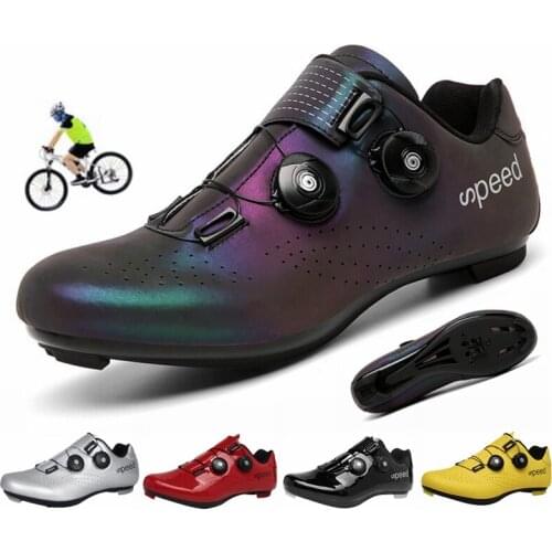 2020 New Road rubber-soled cycling shoes ultra-light non-slip professional self-locking shoes outdoor sports fluorescent effect