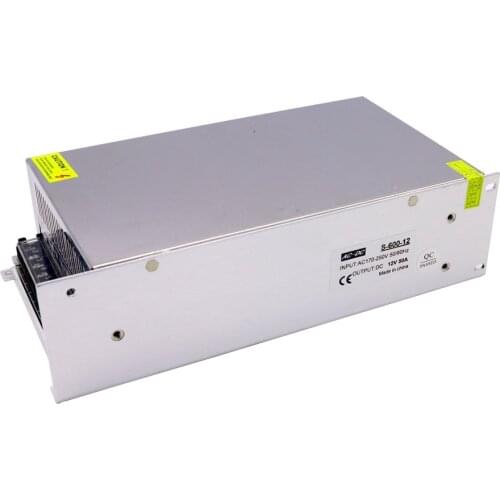 12V 50A 600W LED Driver Power Adapter Ac 110V 220V to Dc 12V for LED Strip