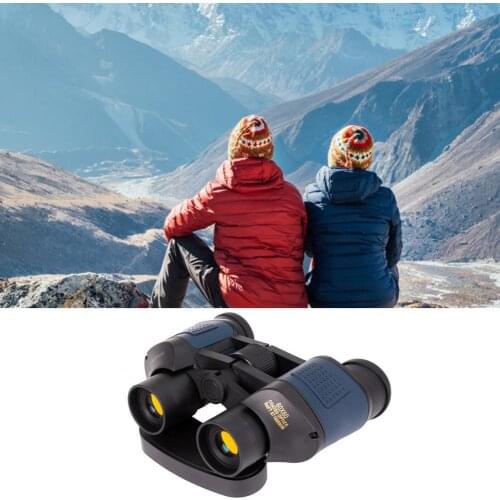 60X60HD Night Vision Red Film Binoculars 2KM Long Range Mini Telescope BAK4 FMC Optics For Hunting Sports Outdoor Camping Travel