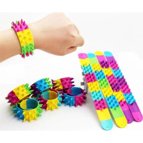 Spiky Slap Bracelet Silicone Spike Fidget Bracelets Office School Classroom Sensory Classic Toy Antistress For Children