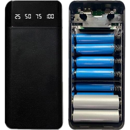 LCD Display 14x18650/18700/20700/21700 Battery Case Power Bank Shell External Box without Battery Powerbank Protector