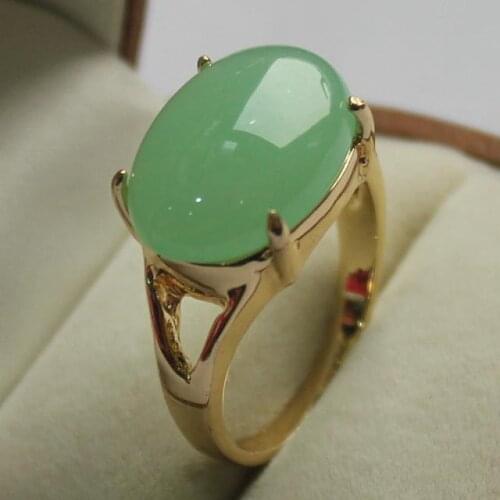 WONDERFUL JEWELRY! LADYS NOBLEST LIGHT GREEN JADE RING (7,8,9#) 925